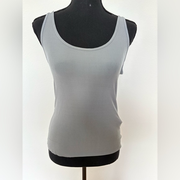NWT - Zara Sheer Ribbed Grey Tank Top - Size S - Picture 1 of 3